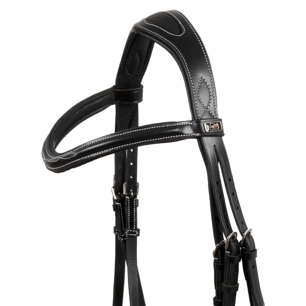 TESTIERA IN CUOIO SUPREME COMPLETA DI REDINI