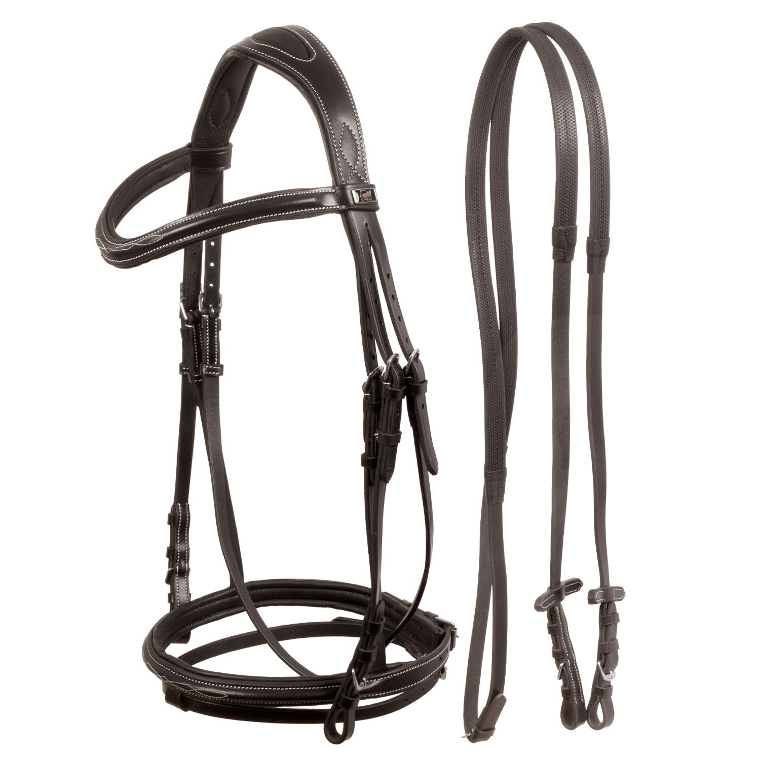 TESTIERA IN CUOIO SUPREME COMPLETA DI REDINI