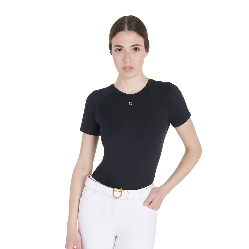 T-shirt tecnica equestro donna slim fit da allenamento