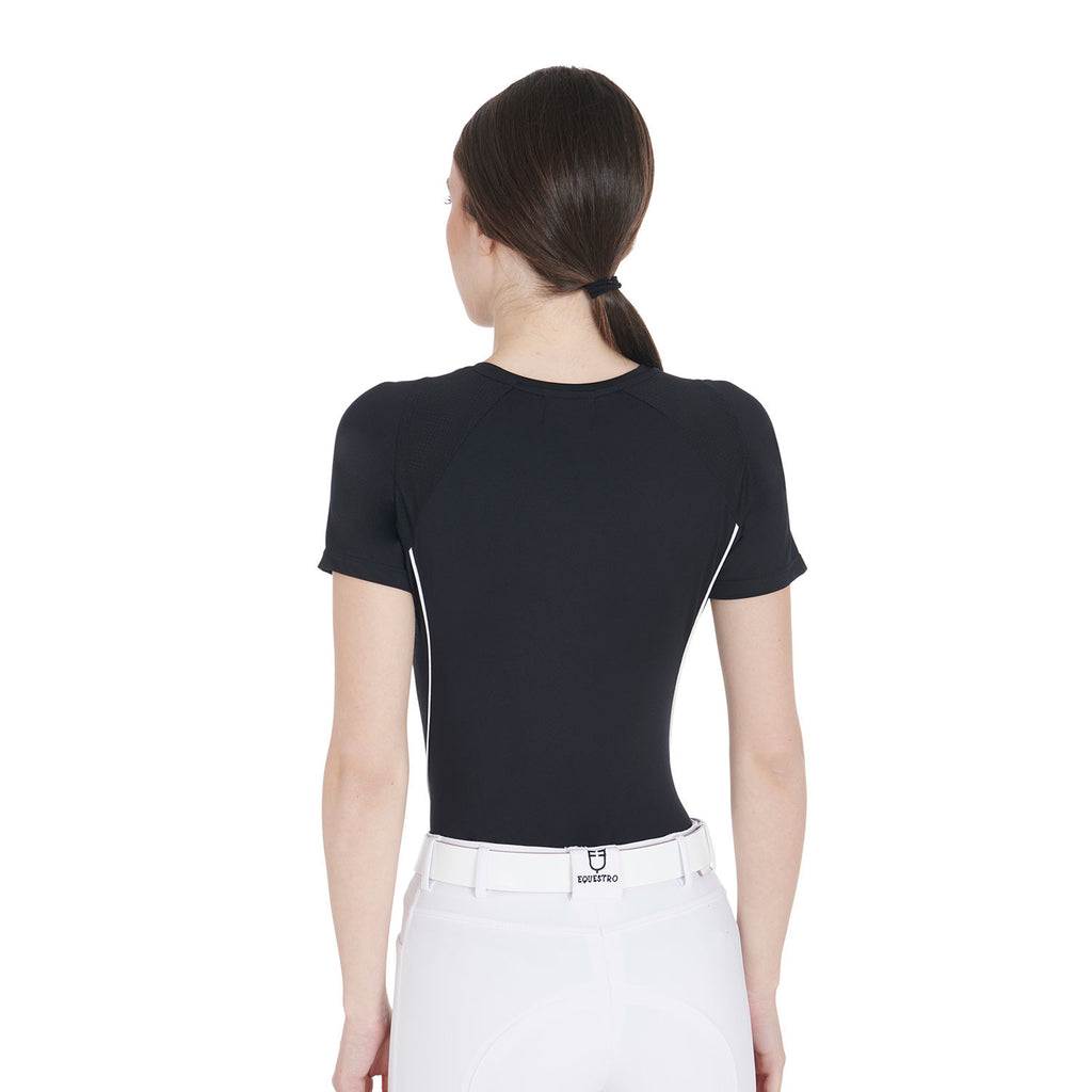 T-shirt tecnica equestro donna slim fit da allenamento
