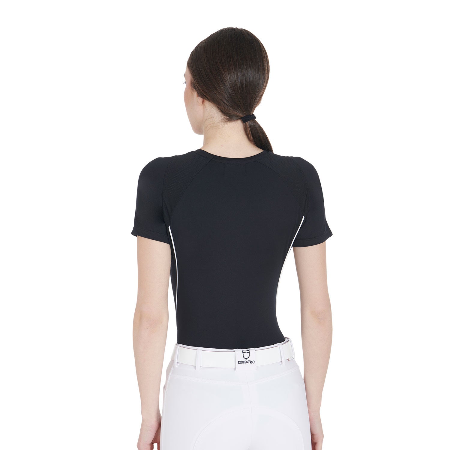 T-shirt tecnica equestro donna slim fit da allenamento