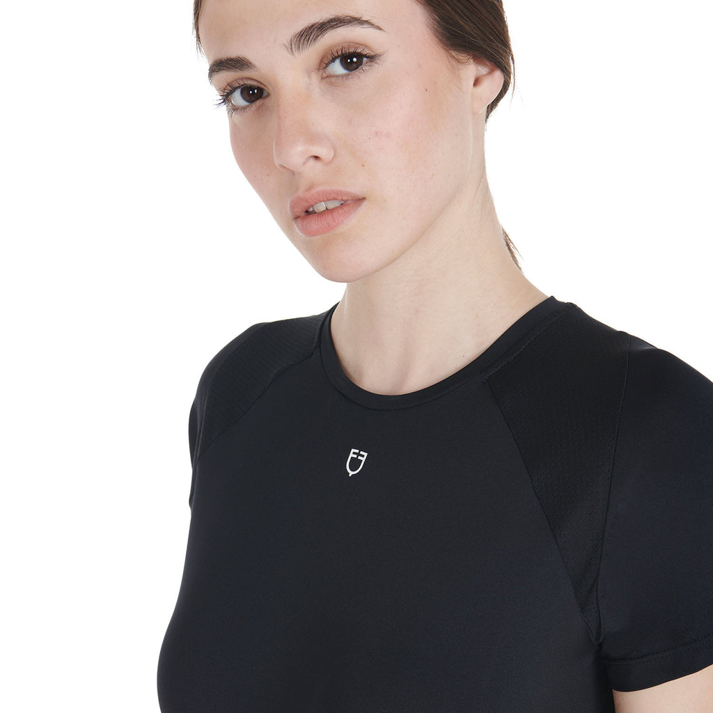 T-shirt tecnica equestro donna slim fit da allenamento