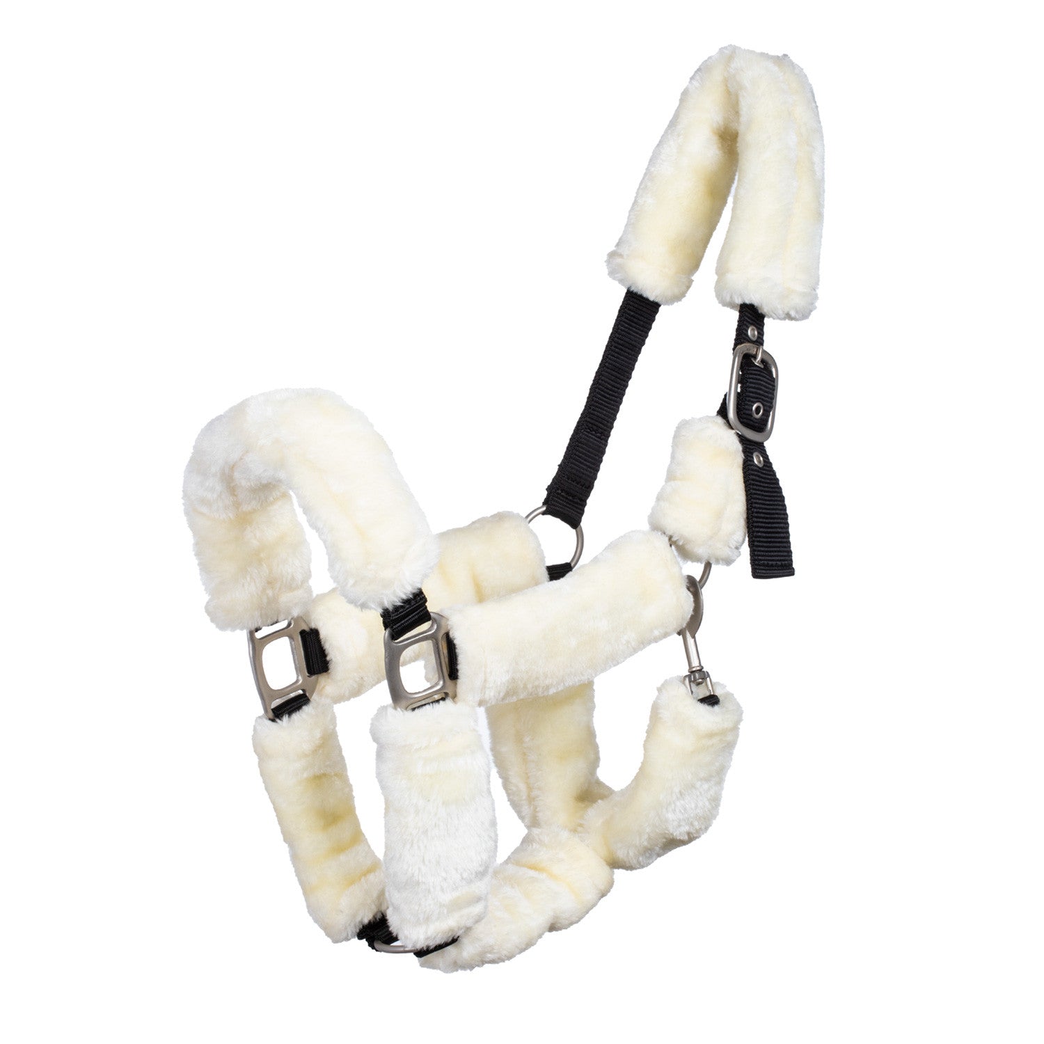 Cavezza in nylon con inserti in lana sintetica